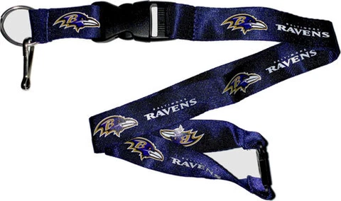 Baltimore Ravens Lanyard Keychain Key Chain NFL New Cover