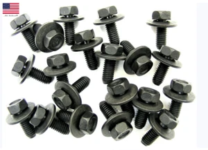 Honda Body Bolts- M6-1.0 x 16mm Long- 10mm Hex- 17mm Washer- 20 bolts- #180 - Picture 1 of 1
