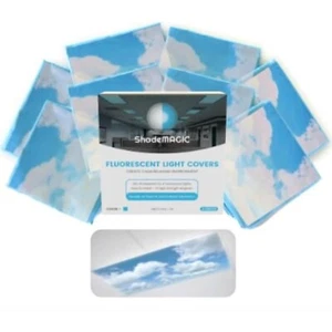 Fluorescent Light Covers for Classroom Office - Light Filter Pack of (2); Eli... - Picture 1 of 9