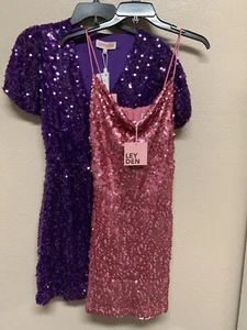 Bundle XS LEYDEN SEQUINE Pink And Purple Dresses Glitz & Glam - Picture 1 of 12