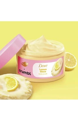 NEW Limited Edition Dove x Crumbl Exfoliating Body Scrub Lemon Glaze, 15 oz - Image 1 of 3