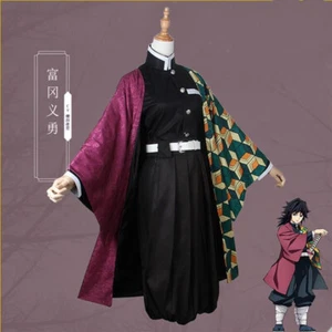 Demon Slayer / Kimetsu no Yaiba Tomioka Giyuu Cosplay Costume Long Robes Kimono. - Picture 1 of 6