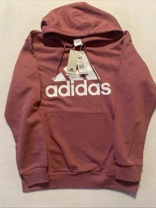 NEU Adidas Herren Hoodie Small Essential Feel Crimson Pink Fleecepullover Logo - Bild 1 von 7