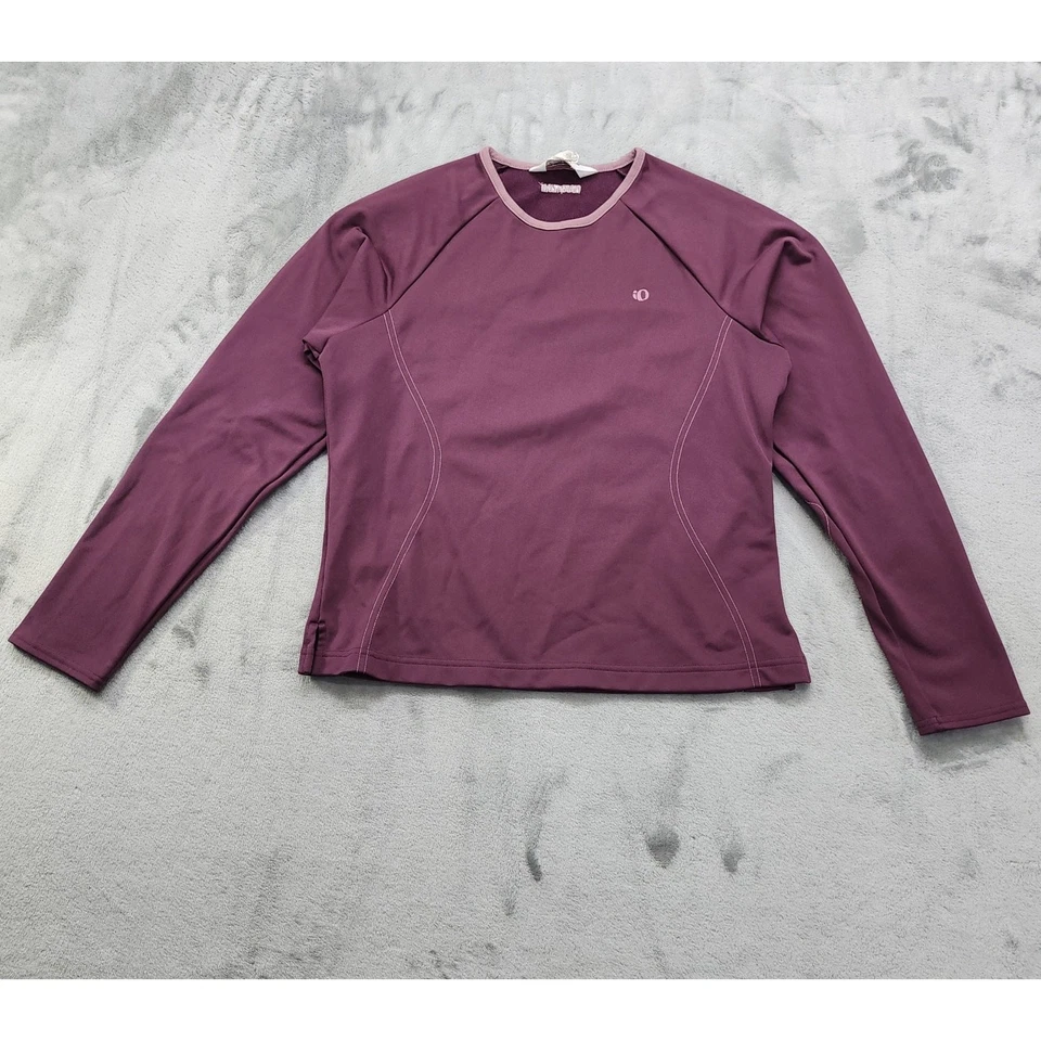 PEARL iZUMi Top Feminino M Roxo Rosa Faceta Manga Longa Gola Redonda Passeio de Bicicleta - Imagem 1 de 4