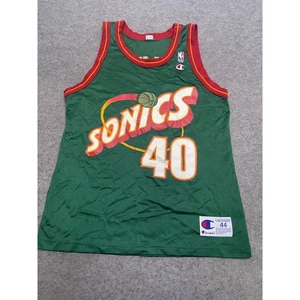 Vintage Shawn Kemp Champion Seattle Supersonics NBA Jersey Size 44 - Picture 1 of 7