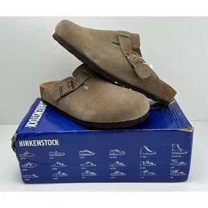 Birkenstock Unisex Adults Boston BS Slip On Shoes Taupe Size L7 M5 NIB #21S - Picture 1 of 10