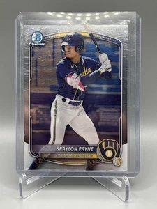 Bowman Chrome Prospects Braylon Payne 2025 #BCP-148 Milwaukee Brewers - Imagen 1 de 2