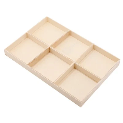 2 Pcs Wooden Box With Multi Compartments For Pendant Storage Jewelry Organizer - Image 1 of 4