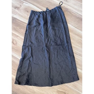 Eileen Fisher Petite grau Leinen Baumwollmischung Midirock Naturfaser z2 - Bild 1 von 7