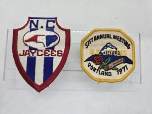North Carolina & Portland Jaycees Patches 51st Annual Meeting 1971 VTG Lot of 2 - Picture 1 of 4