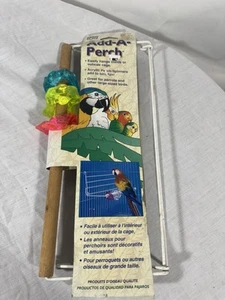 Vtg Penn Plax Bird Cage Accesory Add a Perch Acrylic Spinners BA792 Large - Picture 1 of 12