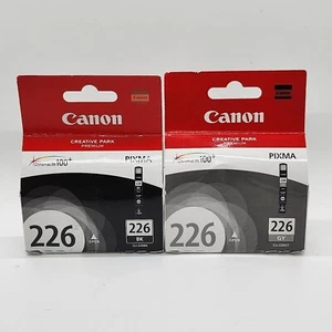 Genuine Canon Pixma Series 226 BK Black and 226 GY Gray - Picture 1 of 2