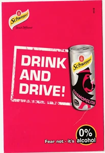 ISRAEL,   Schweppes Postcard, MINT, NEW COCKTAILS - Picture 1 of 2
