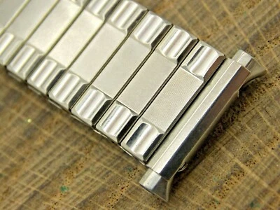 Correa de reloj vintage JB Champion expansión de acero inoxidable sin usar 16 mm-19 mm NOS Foto 1 de 3