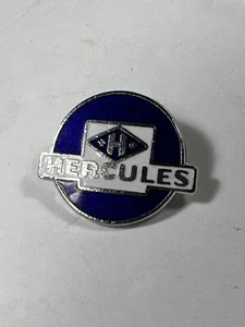 Hercules lapel pin chrome hat badge vintage classic motorcycle - Picture 1 of 3