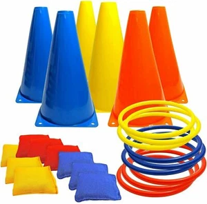 Kids Bean Bag Toss Game Sports Camp Outdoor Carnivals Xmas Toy Corn Hole Set New - Picture 1 of 12