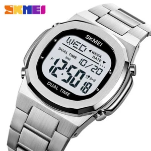 HOT SKMEI Sport Watch Men LED Alarm Digital Wristwatch Male Steel Watches Gift - Picture 1 of 28