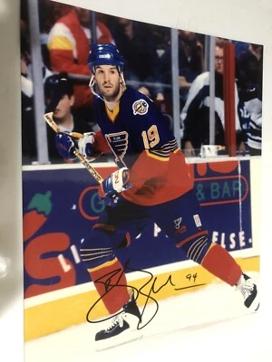 St. Louis BLUES Brendan Shanahan #19 Firmado 8X10 Certificado de Autenticidad 600 Goles 3 COPAS ¡¡Top 100!!! Foto 1 de 3