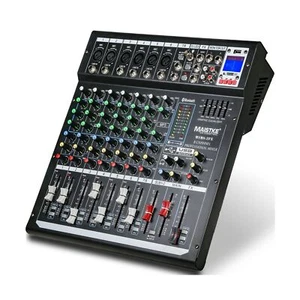 Dj Mixers 8 Channel Audio Mixer Sound Board with Bluetooth, Usb Audio Interfa... - Picture 1 of 8