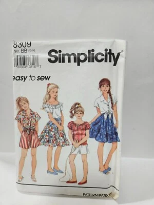 Simplicity 8309 Size 12-14 Shorts, Skirt, & Shirt Uncut 1993 - Image 1 of 2
