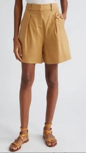 Veronica Beard Shorts 16 NWOT $385.00 Bermuda Camel Linen - Picture 1 of 24