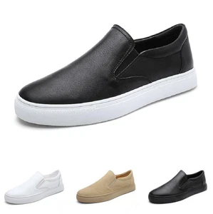 Moda Para Hombres Ocio Pisos Imitación Cuero Tablas Zapatos Sin Cordones Mocasines Informales 44 L - Imagen 1 de 15