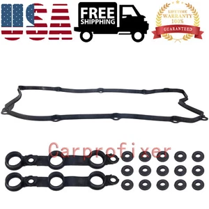 11120030496 Valve Cover Gasket Kit For 02-05 BMW E39 E46 E60 X3 525i 530i M54 L6 - Picture 1 of 9