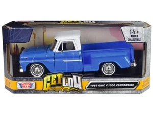1966 GMC C1000 FENDERSIDE PICKUP LOWRIDER BLUE 1/24 DIECAST BY MOTORMAX 79035 - Picture 1 of 1