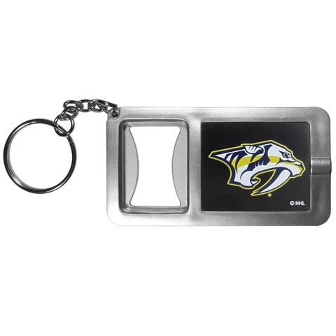 Nashville Predators Flashlight Key Chain with Bottle Opener NHL Licensed Hockey Cover