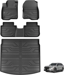 23-25 Honda CR-V & CRV Hybrid 4-Piece Floor Mats Front Rear & Cargo Liner Set - Picture 1 of 9