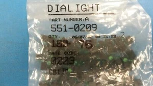 (5 PCS) 551-0209 Dialight LED CBI, Single Green Diffused, Tinted 2.1V 10mA, RA - Picture 1 of 2