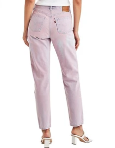 Women's Levi's 501 '81 Tapered Loose Pink Jeans Size 10 Leg 29" NWT RRP $159.95 - Picture 1 of 19