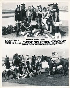 PLAYBOY BUNNY PURSE Original 1971 8 x 10 Sexy Horse Racing Photo BUNNIES FL vv