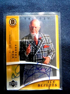 2007-08 UD Trilogy ICE SCRIPTS AUTOgraph * DON CHERRY * SP Boston COACH 2008 UD - Picture 1 of 2