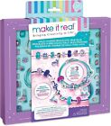 Make It Real Blue Friendship Bracelet Making Kit With Halo Charms & Beads -27pcs
