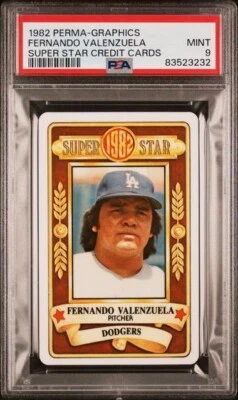 1982 Perma-Graphics Super Star Fernando Valenzuela PSA 9 - Image 1 of 2