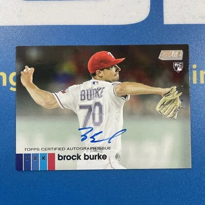 2020 Topps Stadium Club Rookie Auto Brock Burke #ABBU  Texas Rangers RC MLB - Image 1 of 4