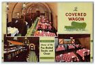 1959 überdachter Wagen Restaurant Michigan Ave. Chicago Illinois Multiview Postkarte