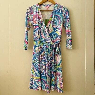 NWT Lilly Pulitzer EMILIA WRAP DRESS XXS Beach Vacation Cruise - Image 1 of 4