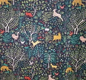 Folkworld in Admiral BTY Robert Allen 100% Cotton Duck 54" W Animals Trees - Picture 1 of 2
