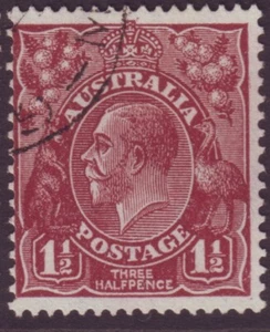 1-1/2d BROWN KGV CofA WATERMARK - EX CTO (NO GUM) REFER BW94w (A21501) - Imagen 1 de 1