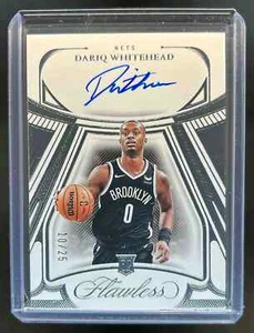 2023-24 Panini Flawless Dariq Whitehead Rookie Auto Rookie RC #10/25 - Picture 1 of 2
