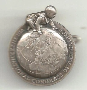 (pgasteelers1)VIII Int'l. Congress of Paediatrics Copenhagen, Denmark 1956 pin  - Picture 1 of 3