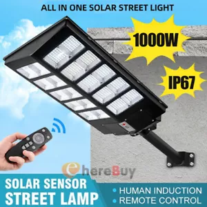 Solar Wall Lights Pathway Motion Sensor 1600W LED Bulbs Outdoor Lamps Waterproof - Picture 1 of 124