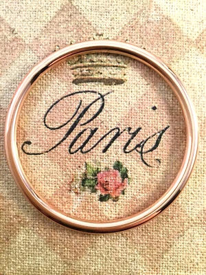 Винтажные ювелирные изделия розового золота браслет старинный деко платье ювелирных изделий большой запястье - Изображение 1 из 4