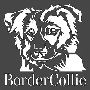 1- 8x8 inch Stencil, (PC-40) Border Collie Dog (6mil)***** - Picture 1 of 2