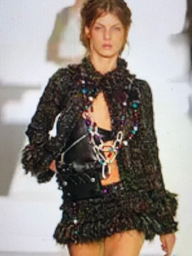 GIACCA CHANEL 03A VINTAGE PIÙ RICERCATA NUOVA MOHAIR ARCOBALENO CON FRANGE FR40 FR38 $6K