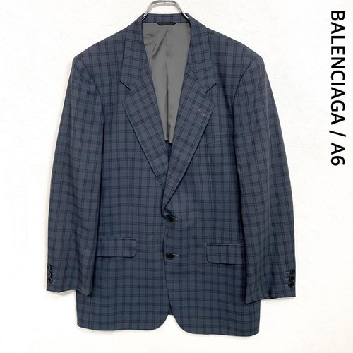 Balenciaga giacca sartoriale blazer vintage a quadri A6 così
