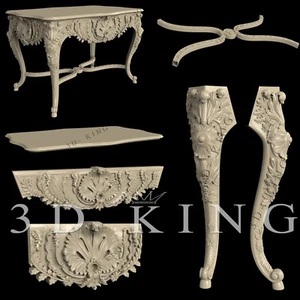 STL 3D Models THE TABLE for CNC Router Aspire Artcam 3D Printer Engraver Carving - Picture 1 of 7