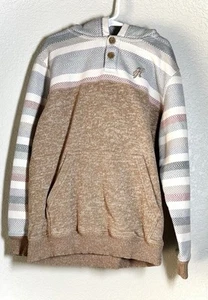 Hooey Kids Hoodie Size Medium Brown Southwestern Striped Pullover Kangaroo Pocke - Picture 1 of 5